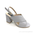 Classic Crisscross Strap Block Mid Heel Slingback Sandals